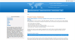 Desktop Screenshot of postcodesdb.com
