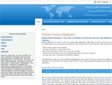 Tablet Screenshot of postcodesdb.com